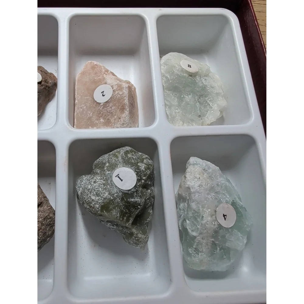 Geology Mineral Hardness Test Kit - Mohs Scale Minerals - Education Study Set VG